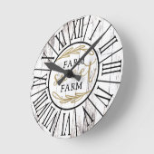 Shabby White Wood Country Farmhouse Boerderij Swee Ronde Klok (Hoek)