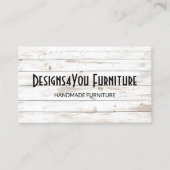  Shabby White Wood Visitekaartje (Voorkant)