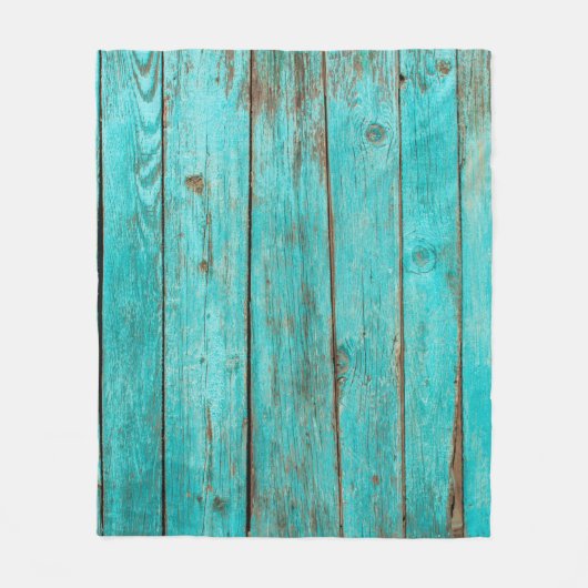 Shabby Wood Backgroundwood, beach, background, blu Fleece Deken (Voorkant)