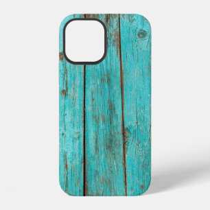 Shabby Wood Backgroundwood, beach, background, blu iPhone 12 Hoesje