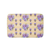 Shabby Yellow Pansy viola bloembloemen Bath Mat (Voorkant)