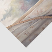 Shabby zomerraam met mussen roze pioenen tissuepapier (Detail)