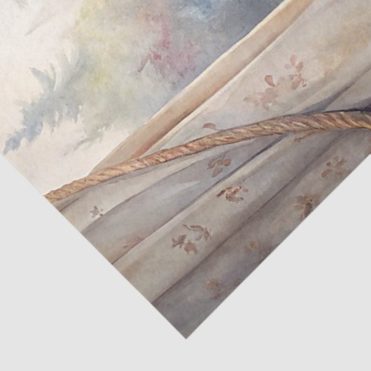 Shabby zomerraam met mussen roze pioenen tissuepapier (Detail)