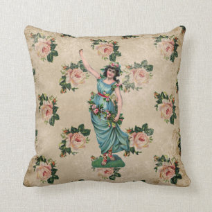 ShabbyChic art Flower Fairy Kussen roze