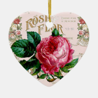 SHABBYCHIC Engelse Roos vintage roze Keramisch Ornament