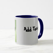 SHABBYCHIC houten hart groen zwart Mok (Voorkant rechts)