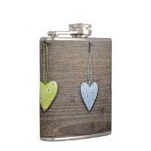 SHABBYCHIC in harten houten design Heupfles (Rechts)