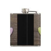 SHABBYCHIC in harten houten design Heupfles (Achterkant)