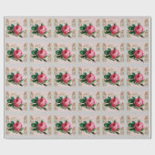Shabbychic Paris collage roos Cadeaupapier (Vlak)