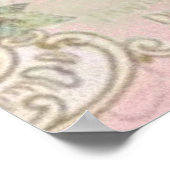 Shabbychic Paris collage roos Poster (Hoek)