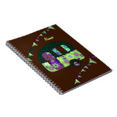 Shabbychic retro trailer, camper, caravan bunting notitieboek (Rechterzijde)