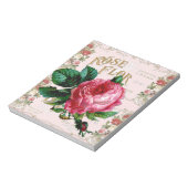 SHABBYCHIC Roos  roze Notitieblok (Linkerzijde)
