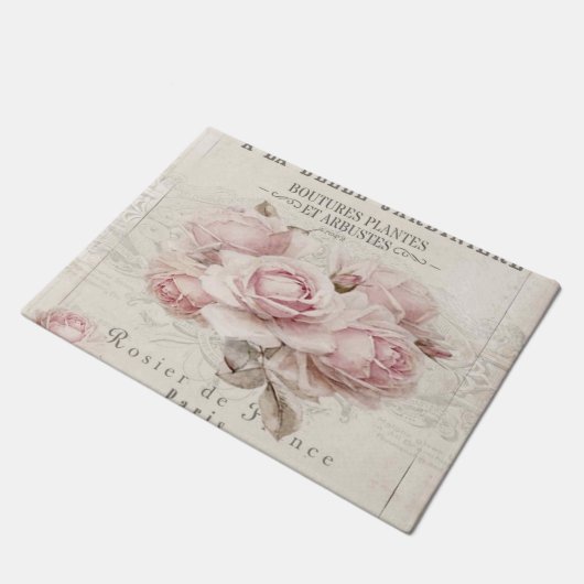 shabbykic, rustic, , floreel, collage, land; deurmat (Schuin)