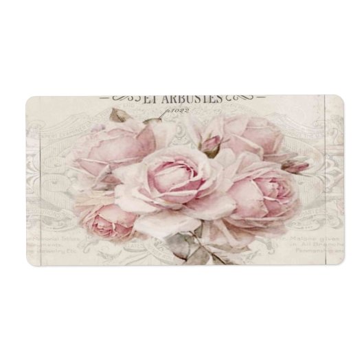 shabbykic, rustic, , floreel, collage, land; etiket (Voorkant)