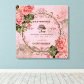 ShabbyVintageRoses2 - Verpakt canvas Afdruk (Insitu (Houten vloer))