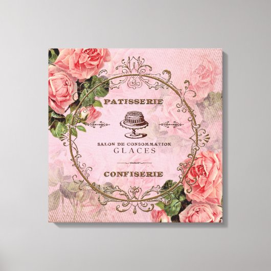 ShabbyVintageRoses2 - Verpakt canvas Afdruk (Voorkant)