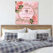 ShabbyVintageRoses2 - Verpakt canvas Afdruk (Insitu (Slaapkamer))