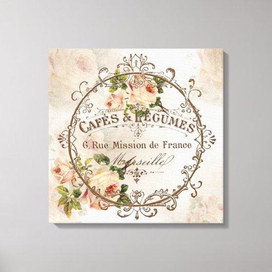 ShabbyVintageRoses3 - Verpakt canvas (Voorkant)