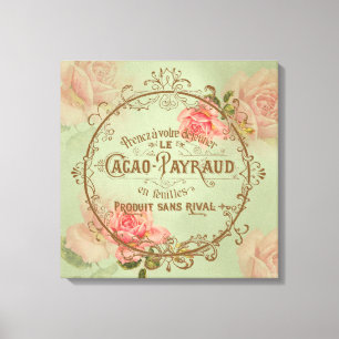 ShabbyVintageRoses3 - Verpakt canvas Afdruk