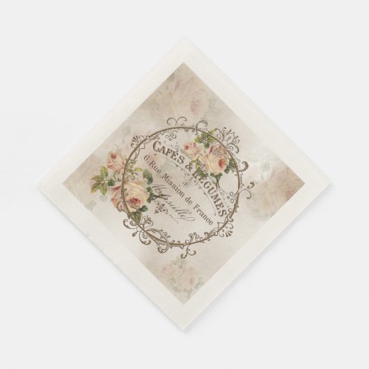 ShabbyVintageRoses4 - Papier-luiers Servet (Hoek)