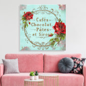 ShabbyVintageRoses - Verpakt canvas Afdruk (Insitu (Woonkamer))