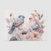 Shabbyvogels en bloemen tissuepapier (Voorkant)