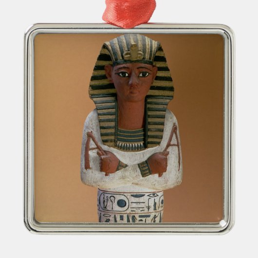 Shabti afbeelding van Ramesses IV, Nieuw Koninkrij Metalen Ornament (Voorkant)