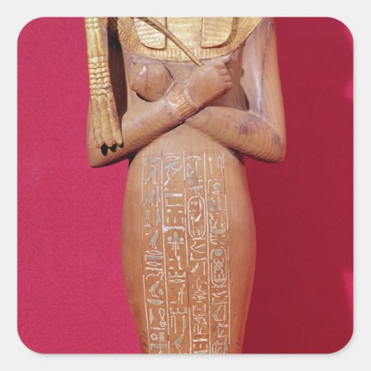 Shabti figuur van koning uit Tomb van Tutankhamun Vierkante Sticker (Voorkant)