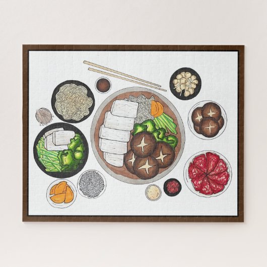 Shabu-Shabu Japan Japanse keuken Hotpot Legpuzzel (Horizontaal)