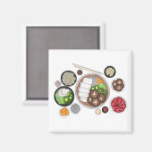 Shabu-Shabu Japan Japanse keuken Hotpot Magneet (Voorkant / Achterkant)