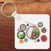 Shabu-Shabu Japan Japanse keuken Hotpot Sleutelhanger (Voorkant)