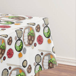 Shabu-Shabu Japans voedselfeest Hotpot Tafelkleed