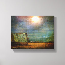 Shack on Prairie Corner Canvas Afdruk