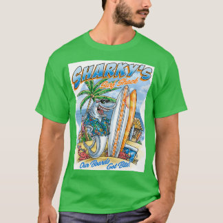 shack van sharkeys surf t-shirt