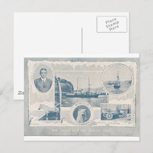 Shackleton 1908 briefkaart (Voorkant / Achterkant)