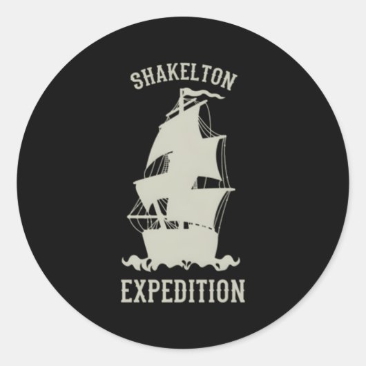 Shackleton-expeditie naar Antarctica Ronde Sticker (Voorkant)