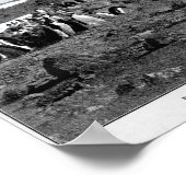 Shackleton in Antarctische Gramophone met pinguïns Poster (Hoek)