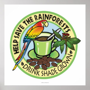 Shade Grown koffie Poster