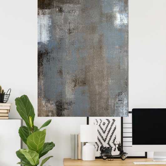 'Shade' neutraal Abstract kunstPoster Poster (Thuiskantoor)