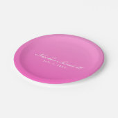 Shade of Pink Simple Minimalism Modern Party Papieren Bordje (Gekanteld)
