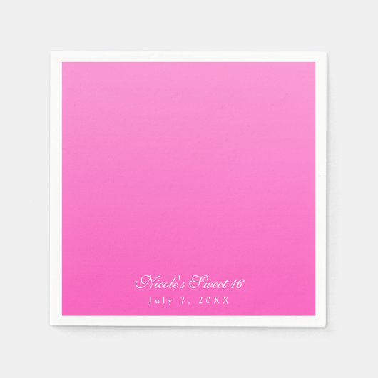 Shade of Pink Simple Minimalism Modern Party Servet (Voorkant)