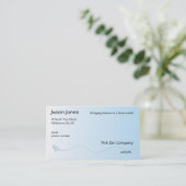 Shaded Blue met Fleur de lis line Visitekaartje (Staand voorkant)