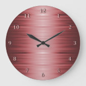Shaded Burgundy Ruby Red Wall klok (Voorkant)