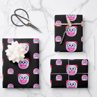 Shaded Clown Face Emojis Custom Color Cute Funny Inpakpapier Vel