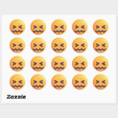 Shaded Congestied Face Emoji Cute Schattig Yellow Ronde Sticker (Vel)