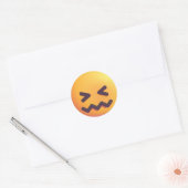 Shaded Congestied Face Emoji Cute Schattig Yellow Ronde Sticker (Envelop)