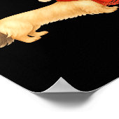 Shaded Cream Christmas Dachshund Dog Mom Funny Cut Poster (Hoek)