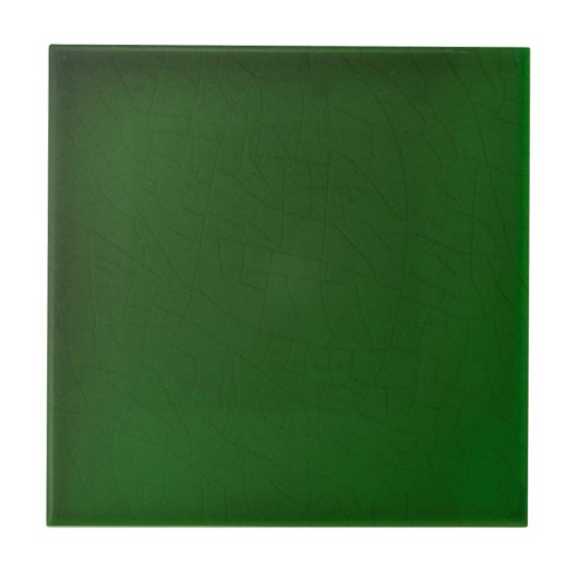 Shaded Dark Green Faux Crackle Repo Victoriaans Tegeltje (Voorkant)