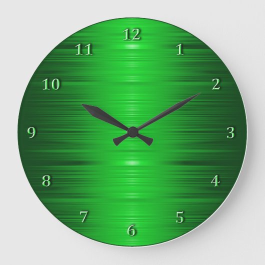 Shaded Emerald Green Wall Clock Grote Klok (Voorkant)