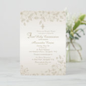 Shaded Floral Invitation Kaart (Staand voorkant)